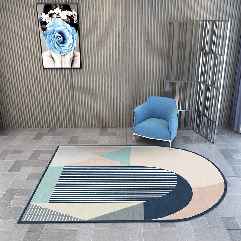 Aesthetics Colorblock Area Rug Multicolor Nordic Rug Polyester Stain Resistant Pet Friendly Anti-Slip Rug for Home Decor Clearhalo 'Area Rug' 'Rug' 2106659