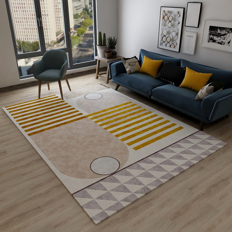 Chic Geometric Colorblock Rug Multi Colored Nordic Rug Polypropylene Anti-Slip Washable Pet Friendly Rug for Room Coffee Clearhalo 'Area Rug' 'Rug' 2106688