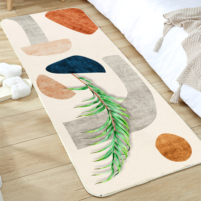 Multi-Color Scandinavian Rug Polyester Geometrical Carpet Non-Slip Stain Resistant Machine Washable Rug for Bedroom Green Clearhalo 'Area Rug' 'Rug' 2106700