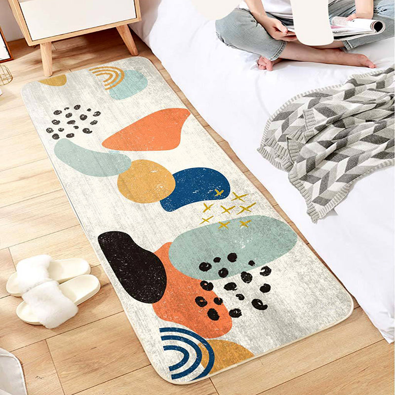Creative Nordic Style Rug Multi-Colored Color-Block Rug Stain Resistant Washable Non-Slip Carpet for Girls Room Blue Clearhalo 'Area Rug' 'Rug' 2106701