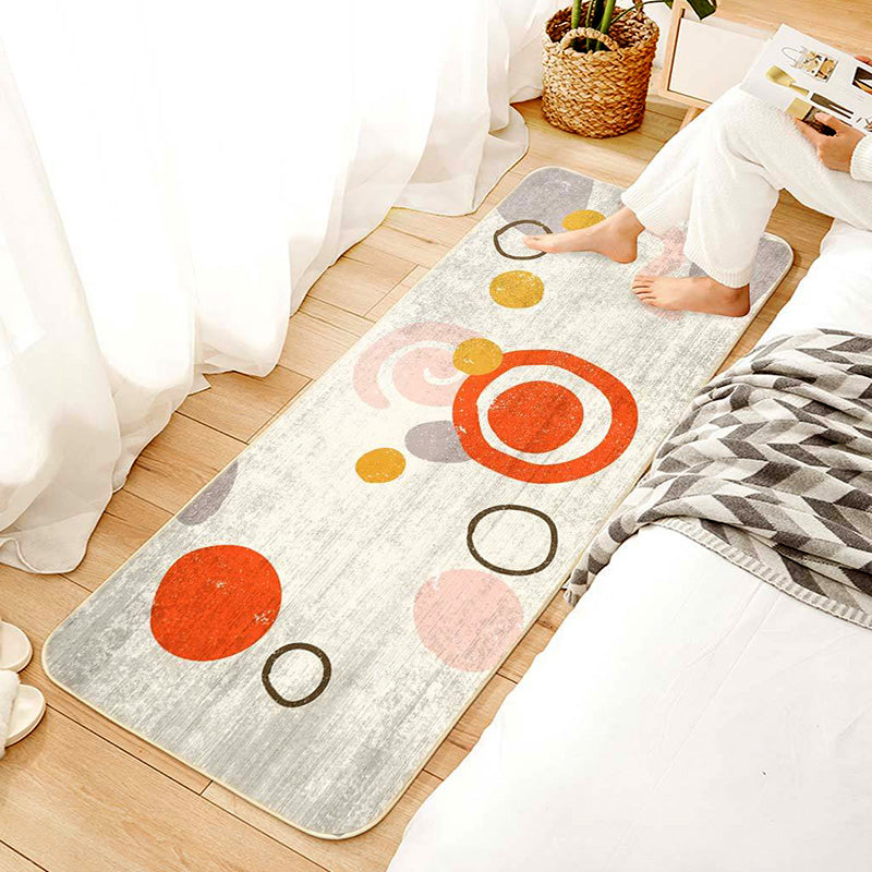 Creative Nordic Style Rug Multi-Colored Color-Block Rug Stain Resistant Washable Non-Slip Carpet for Girls Room Yellow-Red Clearhalo 'Area Rug' 'Rug' 2106702