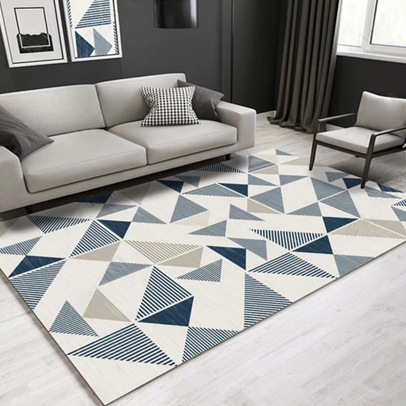 Multi Color Modern Area Rug Synthetics Geometric Colorblock Rug Machine Washable Stain Resistant Anti-Slip Backing Carpet for Room Blue Clearhalo 'Area Rug' 'Rug' 2106719