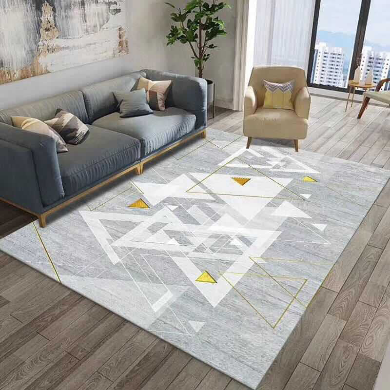 Multi Color Modern Area Rug Synthetics Geometric Colorblock Rug Machine Washable Stain Resistant Anti-Slip Backing Carpet for Room Grey Clearhalo 'Area Rug' 'Rug' 2106724