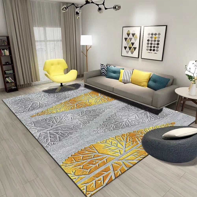 Multi Color Modern Area Rug Synthetics Geometric Colorblock Rug Machine Washable Stain Resistant Anti-Slip Backing Carpet for Room Gold Clearhalo 'Area Rug' 'Rug' 2106726