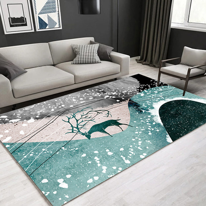 Decorative Colorblock Rug Multi Color Simple Rug Synthetics Non-Slip Pet Friendly Stain Resistant Rug for Home Pea Green Clearhalo 'Area Rug' 'Rug' 2106759