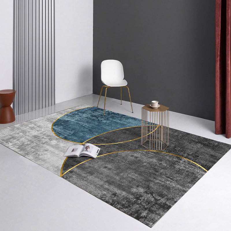 Artistry Scandinavian Indoor Rug Multi Color Geometric Rug Stain Resistant Anti-Slip Pet Friendly Rug for Home Decor Dark Gray Clearhalo 'Area Rug' 'Rug' 2106789