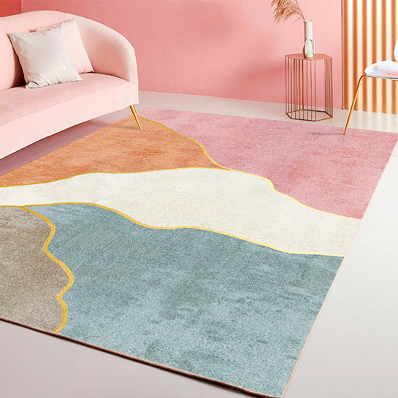 Simplicity Abstract Colorblock Rug Multi-Color Polyester Rug Anti-Slip Backing Machine Wash Stain Resistant Carpet for Girls Room Clearhalo 'Area Rug' 'Rug' 2106792