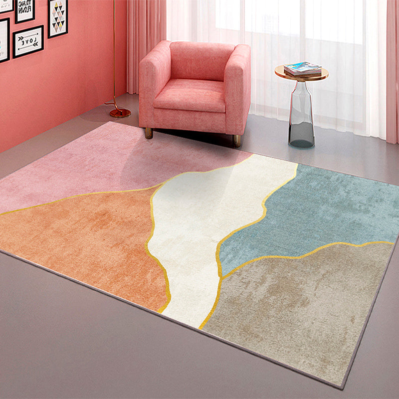Simplicity Abstract Colorblock Rug Multi-Color Polyester Rug Anti-Slip Backing Machine Wash Stain Resistant Carpet for Girls Room Clearhalo 'Area Rug' 'Rug' 2106795