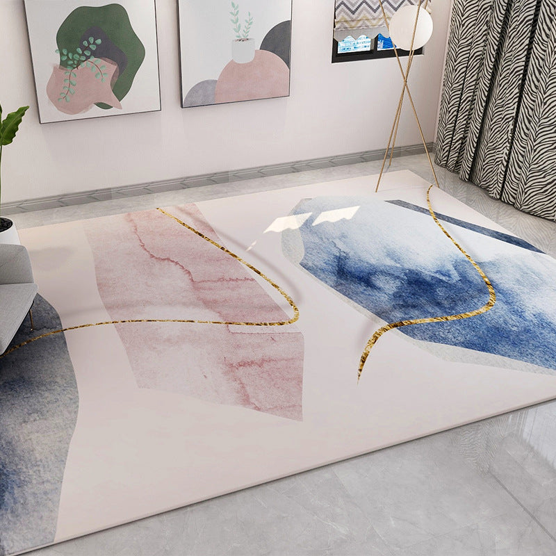 Mid-Century Abstract Rug Multicolor Polypropylene Rug Non-Slip Pet Friendly Machine Wash Area Carpet for Home Decoration Light Pink Clearhalo 'Area Rug' 'Rug' 2106809