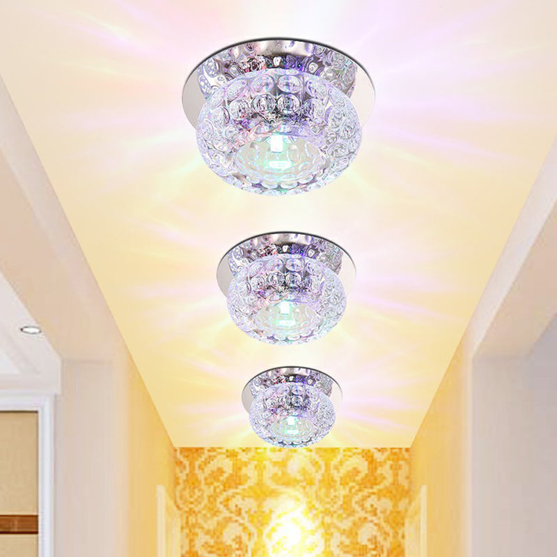 Doughnut Shape Crystal LED Flush Mount Modern Clear LED Flush Mount Lighting Fixture for Hallway Clear Multi Color Clearhalo 'Ceiling Lights' 'Close To Ceiling Lights' 'Close to ceiling' 'Flush mount' Lighting' 2107270