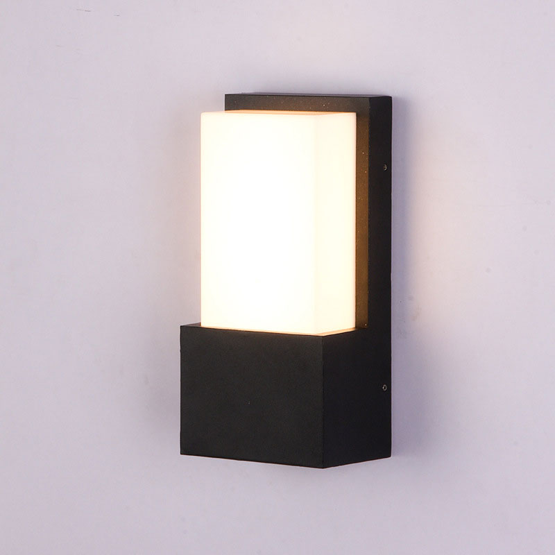 Rectangle LED Wall Mounted Light Simplicity Metallic Courtyard Wall Sconce Lighting Clearhalo 'Wall Lamps & Sconces' 'Wall Lights' Lighting' 2107622