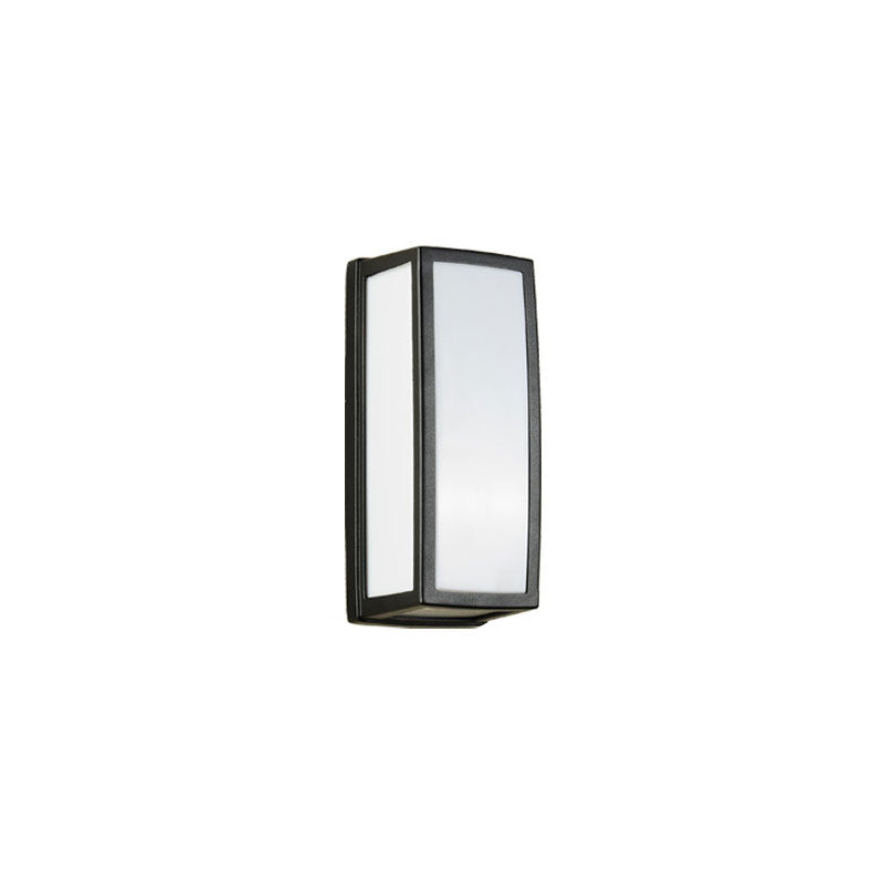 Rectangle Metallic LED Wall Lighting Contemporary Textured Black Sconce Light Fixture for Patio Clearhalo 'Wall Lamps & Sconces' 'Wall Lights' Lighting' 2107677