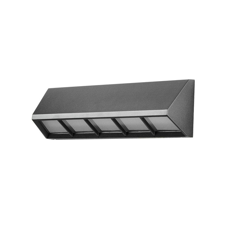 Triangular Prism Metallic LED Wall Mounted Light Simplicity Textured Black Wall Sconce Lighting for Patio Clearhalo 'Wall Lamps & Sconces' 'Wall Lights' Lighting' 2107721