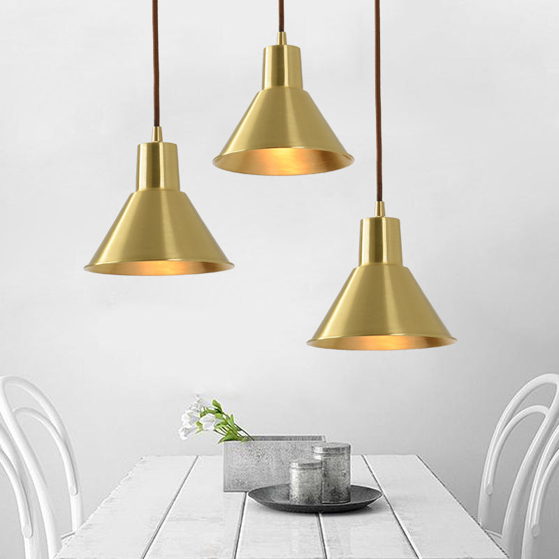 Geometrical Shaped Ceiling Light Postmodern Metallic 1��Head Gold Hanging Pendant Light Gold A Clearhalo 'Ceiling Lights' 'Modern Pendants' 'Modern' 'Pendant Lights' 'Pendants' Lighting' 2121194