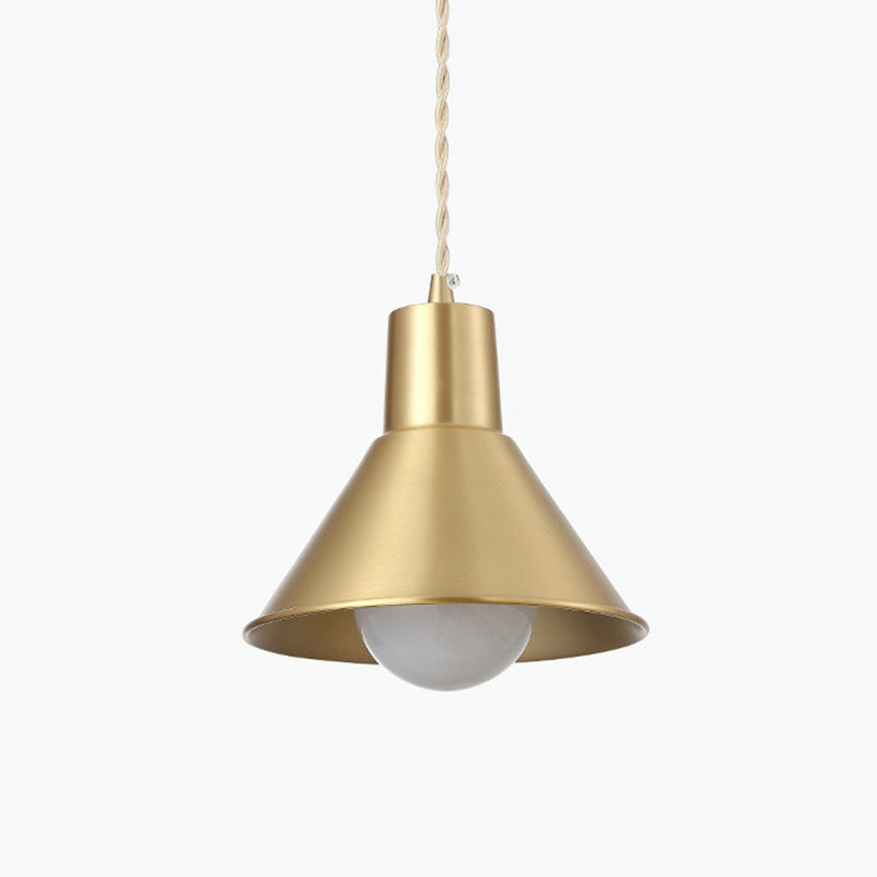 Post-Modern Geometric Shade Ceiling Light Metallic 1-Light Dining Room Pendant Light Fixture in Gold Clearhalo 'Ceiling Lights' 'Modern Pendants' 'Modern' 'Pendant Lights' 'Pendants' Lighting' 2121252