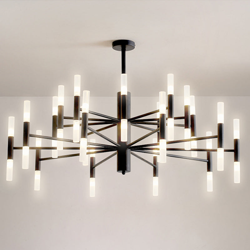 Radial Shaped Living Room Ceiling Lighting Metallic Postmodern LED Chandelier Light Fixture Clearhalo 'Ceiling Lights' 'Chandeliers' 'Modern Chandeliers' 'Modern' Lighting' 2121274