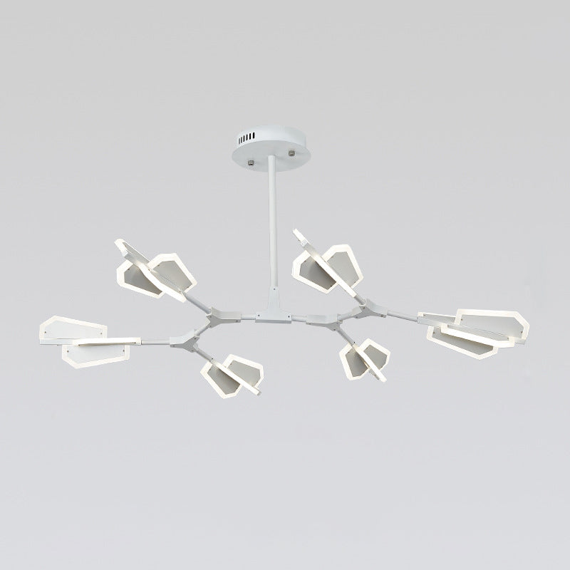 Postmodern Branch Shaped Ceiling Lighting Metallic Living Room LED Chandelier Light Fixture Clearhalo 'Ceiling Lights' 'Chandeliers' 'Modern Chandeliers' 'Modern' Lighting' 2121351