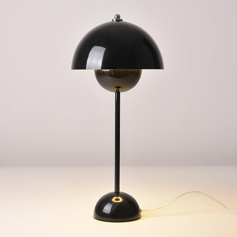 Bud Shaped Living Room Table Light Metallic 2 Heads Postmodern Style Nightstand Lighting Black Clearhalo 'Lamps' 'Table Lamps' Lighting' 2121479