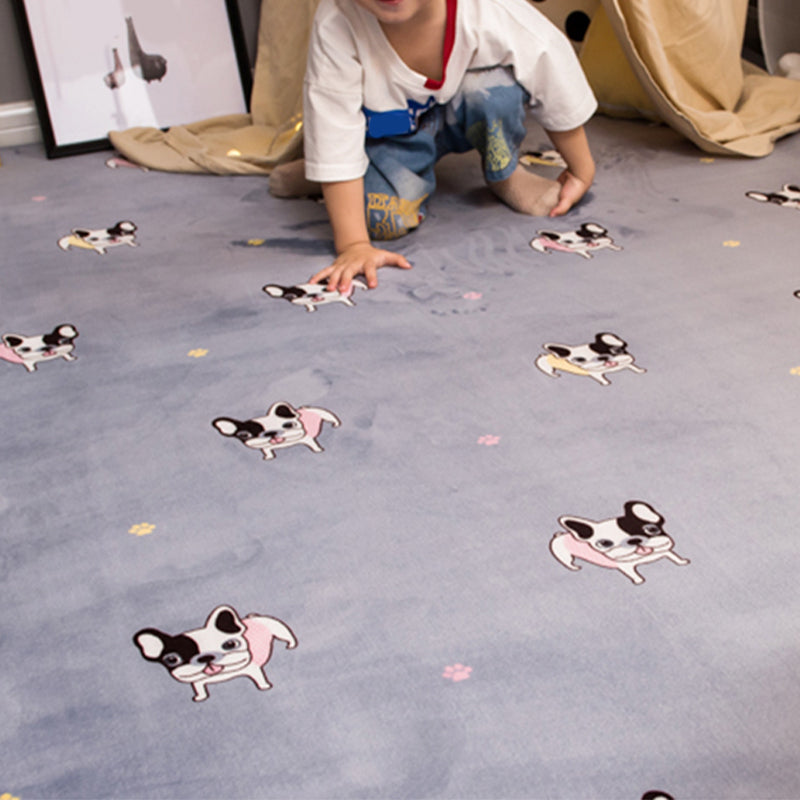 Cute Animal Digital Printing Rug Multi Colored Cartoon Rug Synthetics Anti-Slip Backing Machine Washable Stain Resistant Carpet for Playroom Clearhalo 'Area Rug' 'Rug' 2121606