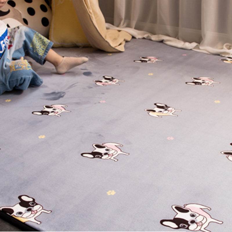 Cute Animal Digital Printing Rug Multi Colored Cartoon Rug Synthetics Anti-Slip Backing Machine Washable Stain Resistant Carpet for Playroom Clearhalo 'Area Rug' 'Rug' 2121611