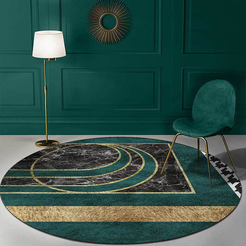 Glam Mid-Century Area Rug Multi Color Marble Look Carpet Pet Friendly Stain Resistant Non-Slip Backing Rug for Living Room Clearhalo 'Area Rug' 'Rug' 2121714