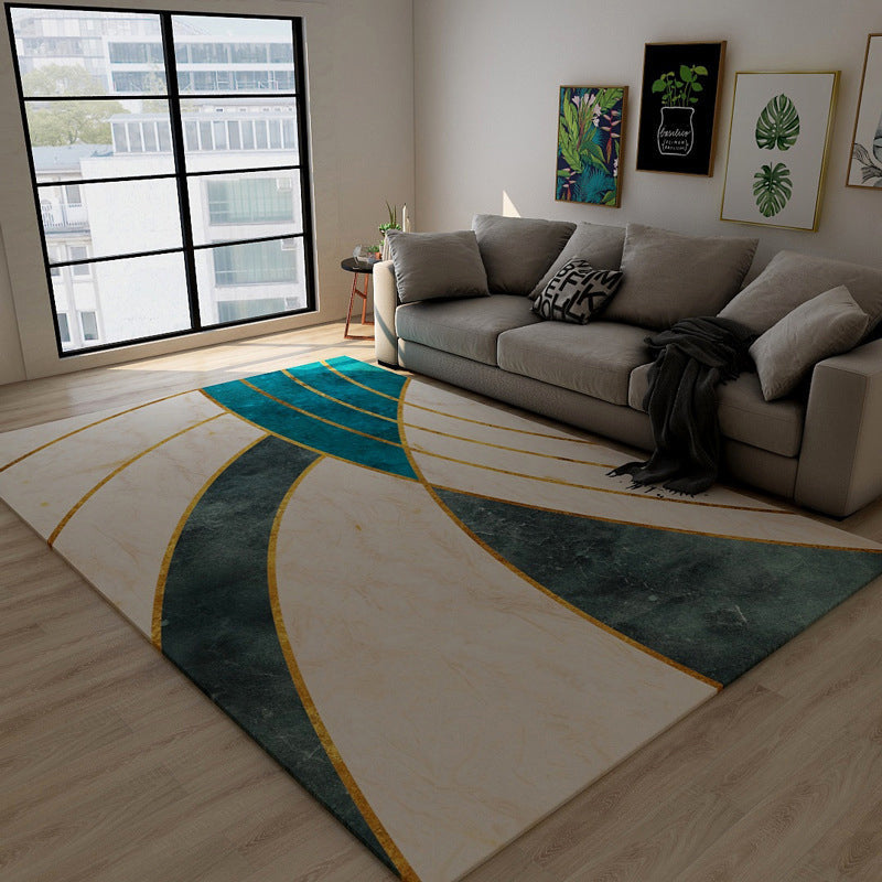 Blackish Green Vintage Rug Polyester Abstract Geometric Rug Machine Washable Anti-Slip Pet Friendly Carpet for Great Room Green Design 7 Clearhalo 'Area Rug' 'Rug' 2121792