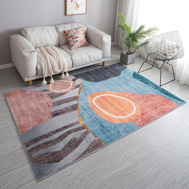 Trendy Geometric Patchwork Rug Multicolor Postmodern Rug Polyester Anti-Slip Machine Washable Pet Friendly Carpet for Home Clearhalo 'Area Rug' 'Rug' 2121830