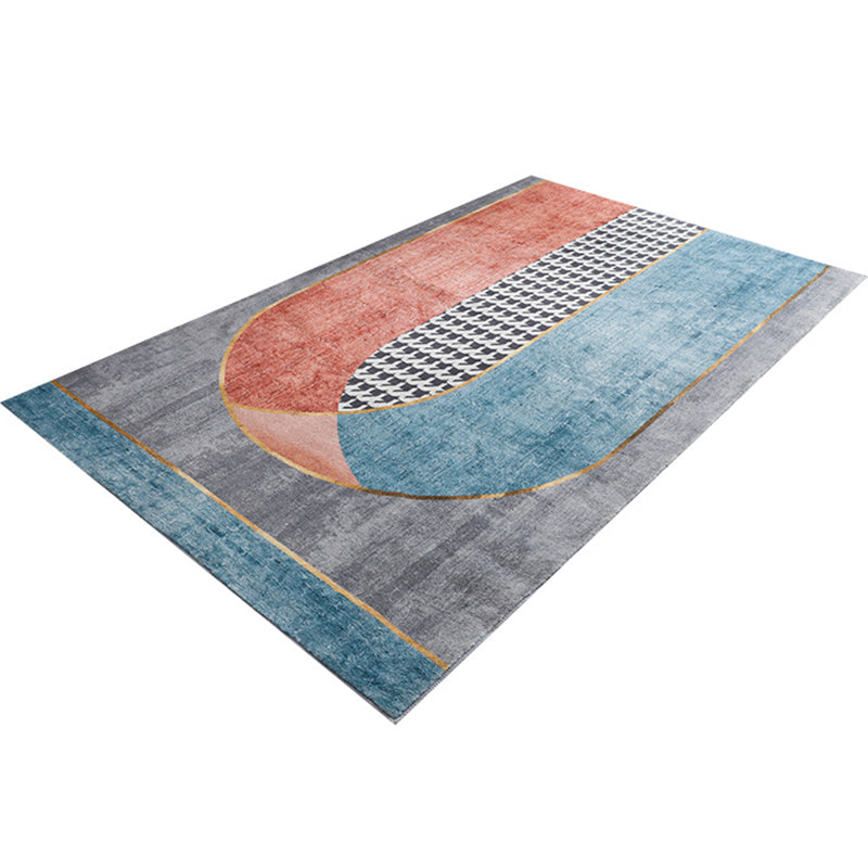 Trendy Geometric Patchwork Rug Multicolor Postmodern Rug Polyester Anti-Slip Machine Washable Pet Friendly Carpet for Home Clearhalo 'Area Rug' 'Rug' 2121833