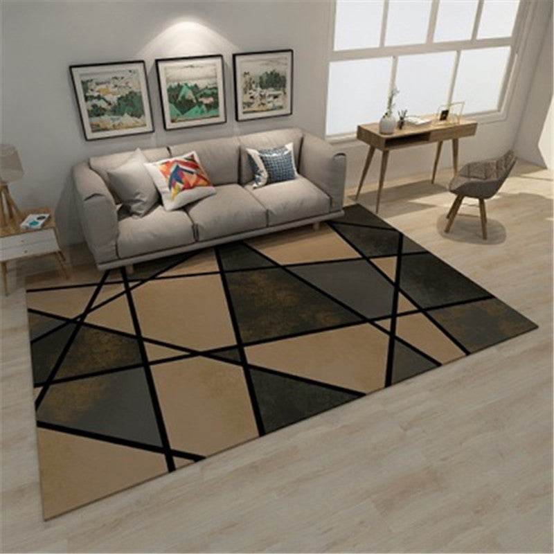 Modern Geometric Colorblock Rug Multi Colored Polypropylene Carpet Stain Resistant Anti-Slip Washable Rug for Room Brown-Black Clearhalo 'Area Rug' 'Rug' 2121910