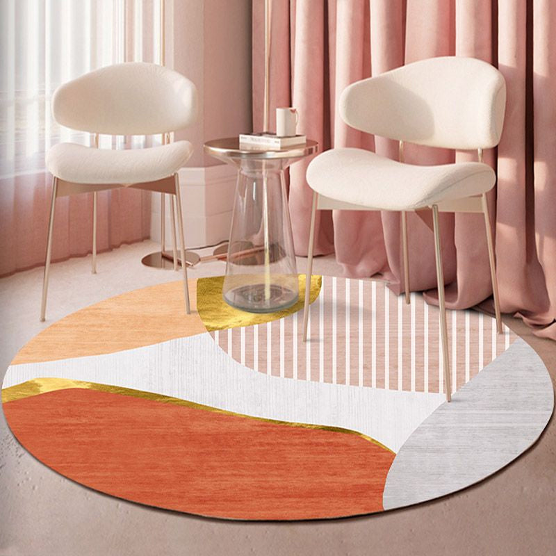 Minimalistic Colorblocking Rug Multi Colored Polyester Rug Anti-Slip Backing Washable Pet Friendly Carpet for Bedroom Clearhalo 'Area Rug' 'Rug' 2121994
