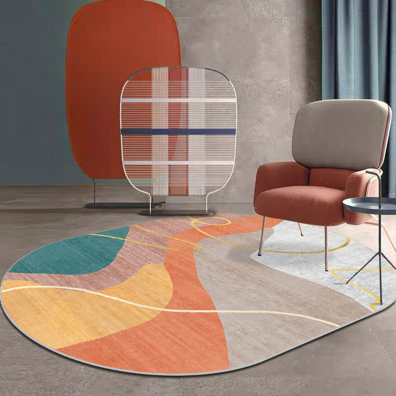 Classy Mid-Century Rug Multicolor Color-Block Pattern Rug Pet Friendly Machine Washable Non-Slip Rug for Bedroom Clearhalo 'Area Rug' 'Rug' 2122023