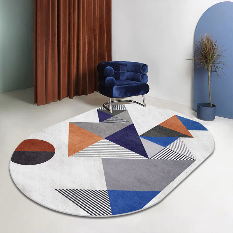 Classy Mid-Century Rug Multicolor Color-Block Pattern Rug Pet Friendly Machine Washable Non-Slip Rug for Bedroom Dark Gray Clearhalo 'Area Rug' 'Rug' 2122026