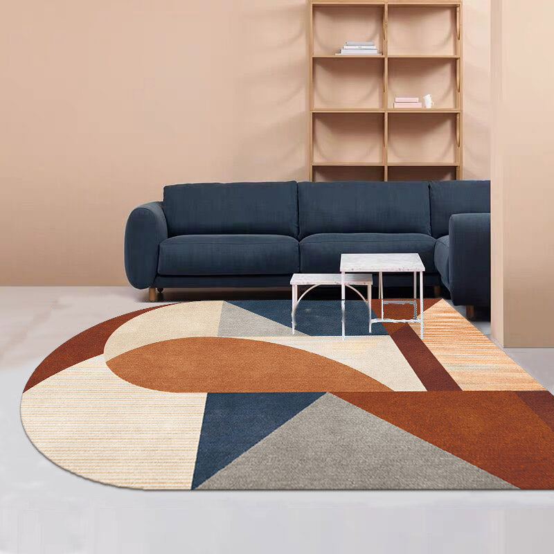 Decorative Multi Color Postmodern Rug Polypropylene Colorblock with Line Art Rug Stain Resistant Machine Wash Anti-Slip Carpet for Room Clearhalo 'Area Rug' 'Rug' 2122038