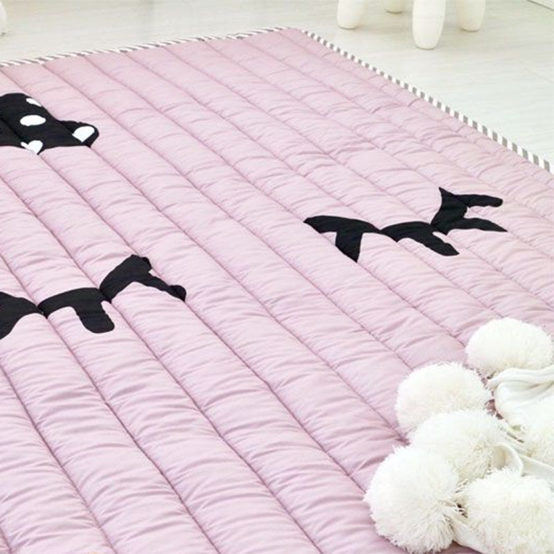 Minimalist Nursery Padded Rug Pastel Color Cartoon Carpet Cotton Easy Care Indoor Rug Clearhalo 'Area Rug' 'Rug' 2122993