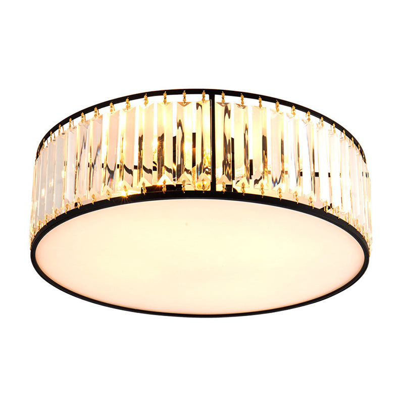 Round Shaped Living Room Flush Mount Faceted Crystal Modern Flushmount Ceiling Light Clearhalo 'Ceiling Lights' 'Close To Ceiling Lights' 'Close to ceiling' 'Flush mount' Lighting' 2136169