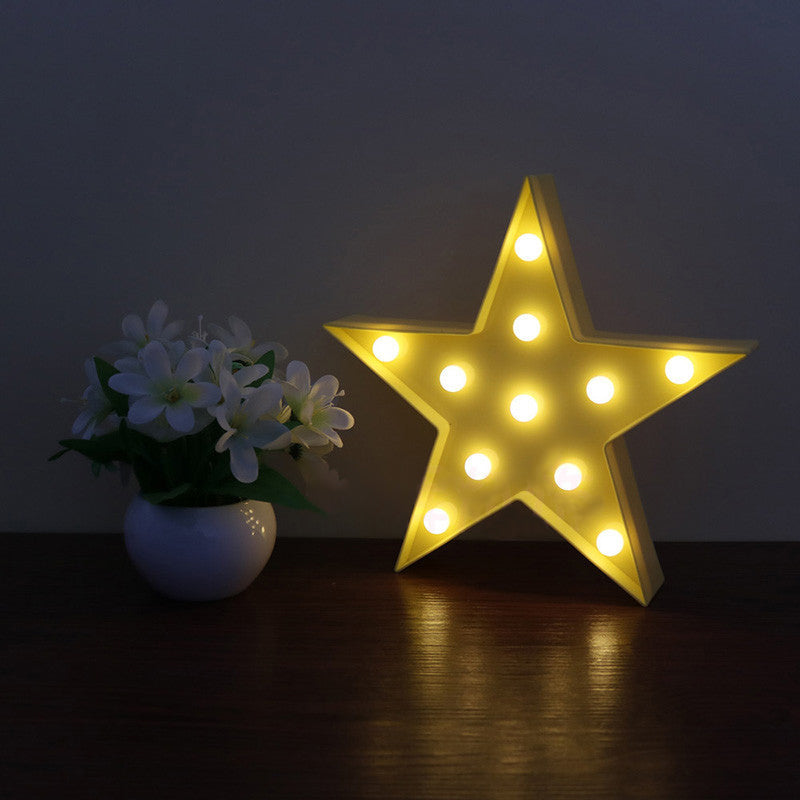 Star Shaped LED Night Lighting Artistic Plastic Kindergarten Battery Powered Wall Light Clearhalo 'Night Lights' 'Wall Lights' Lighting' 2137388