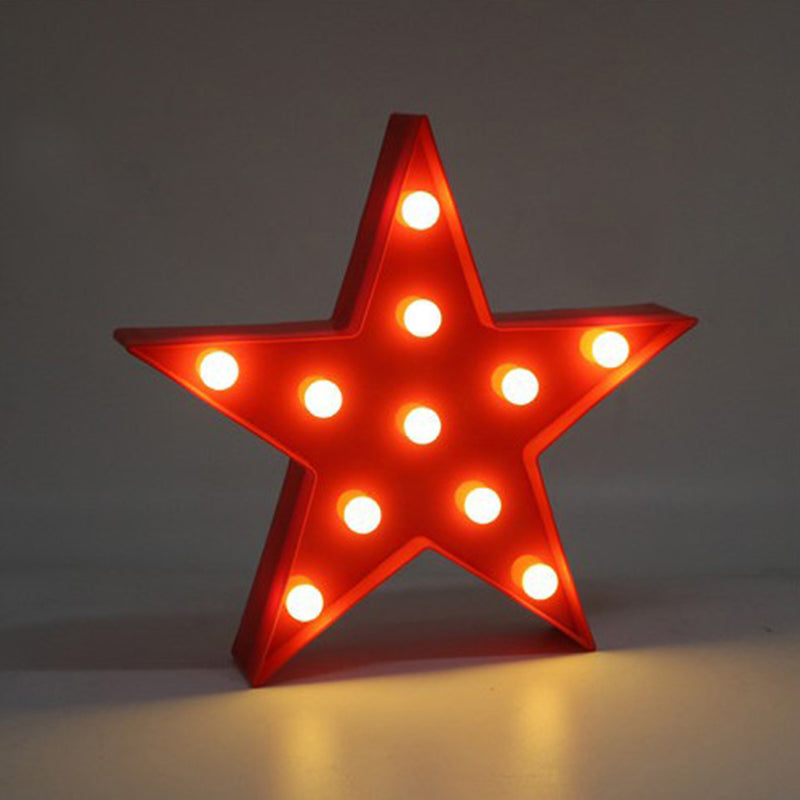 Star Shaped LED Night Lighting Artistic Plastic Kindergarten Battery Powered Wall Light Clearhalo 'Night Lights' 'Wall Lights' Lighting' 2137392