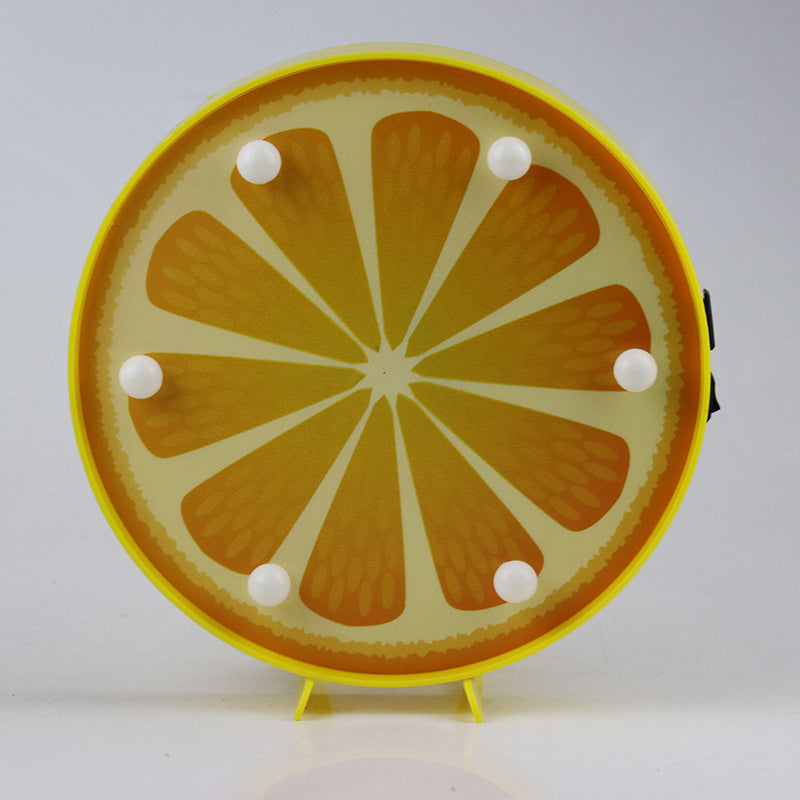 Artistic Fruit Shaped LED Table Lighting Plastic Bedroom Battery Nightstand Light Yellow Battery Clearhalo 'Night Lights' 'Wall Lights' Lighting' 2137444