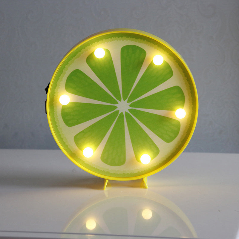 Artistic Fruit Shaped LED Table Lighting Plastic Bedroom Battery Nightstand Light Turquoise Battery Clearhalo 'Night Lights' 'Wall Lights' Lighting' 2137447