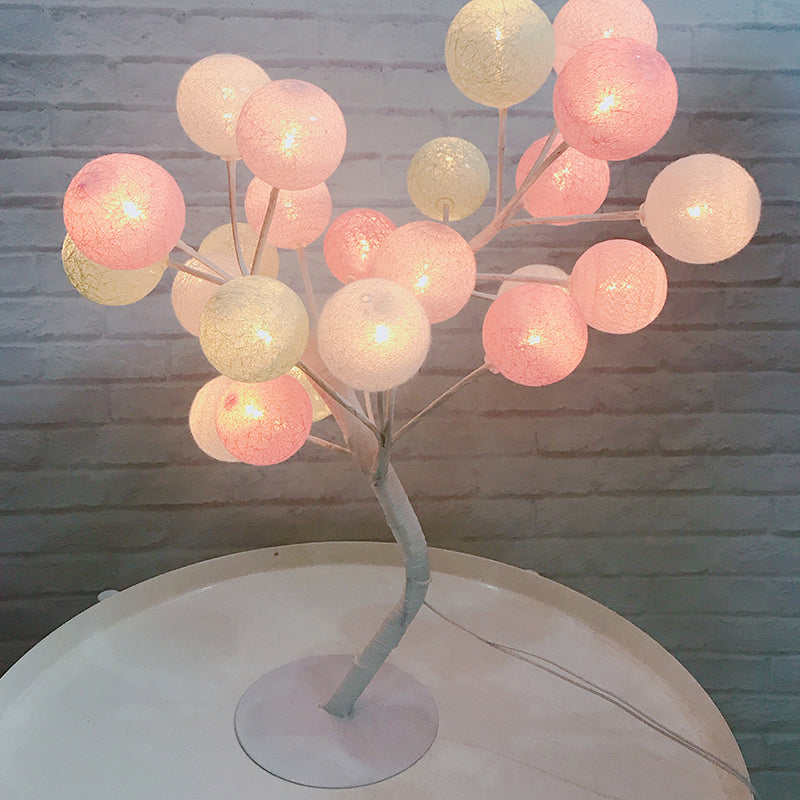 Tree Shaped USB Table Lamp Kids Style Plastic Living Room LED Nightstand Lighting Pink-Blue USB Clearhalo 'Night Lights' 'Wall Lights' Lighting' 2137589