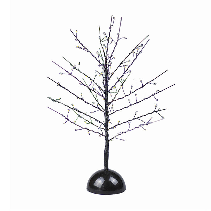 Contemporary Tree Shaped Battery Table Lamp Metallic Living Room LED Standing Light in Black Clearhalo 'Night Lights' 'Wall Lights' Lighting' 2137610