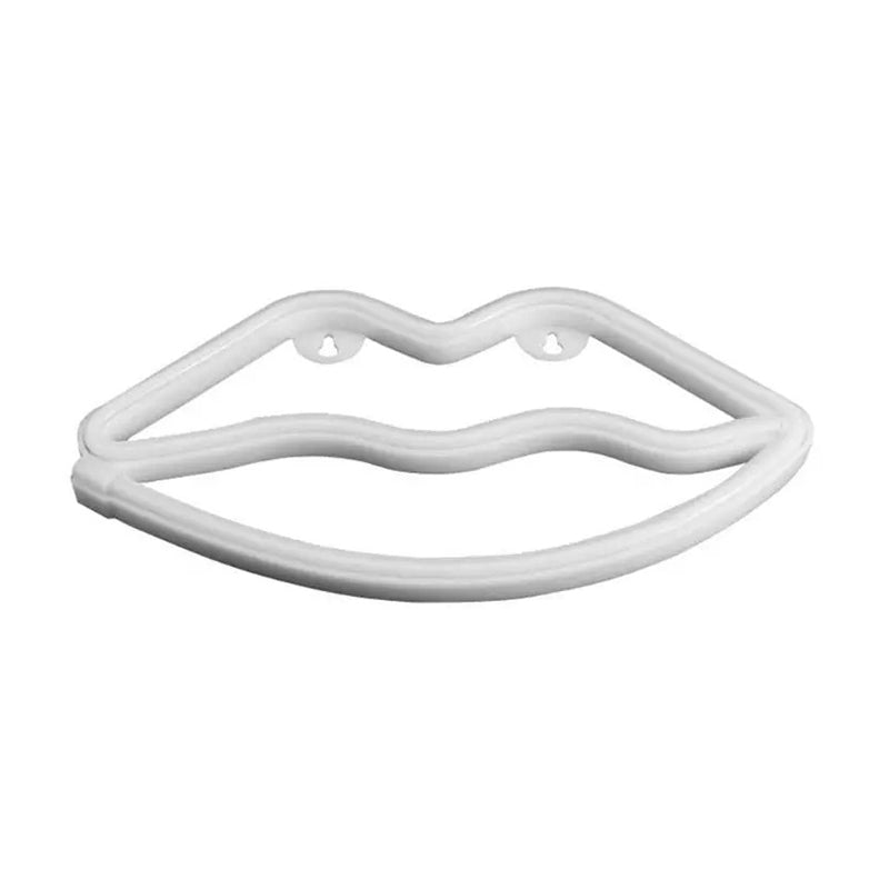 Lip Shaped LED Neon Lighting Artistic Plastic White Battery Powered Wall Light for Kids Bedroom Clearhalo 'Night Lights' 'Wall Lights' Lighting' 2137718