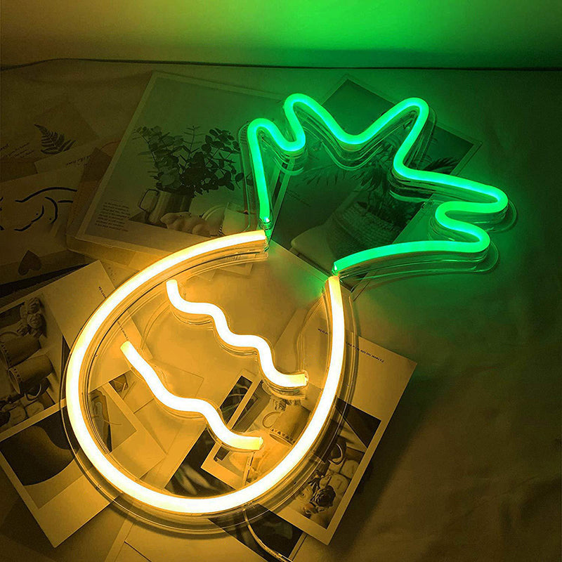 Plastic Cartoon Shaped USB Wall Lighting Artistic LED Neon Night Light for Living Room Clearhalo 'Night Lights' 'Wall Lights' Lighting' 2137759