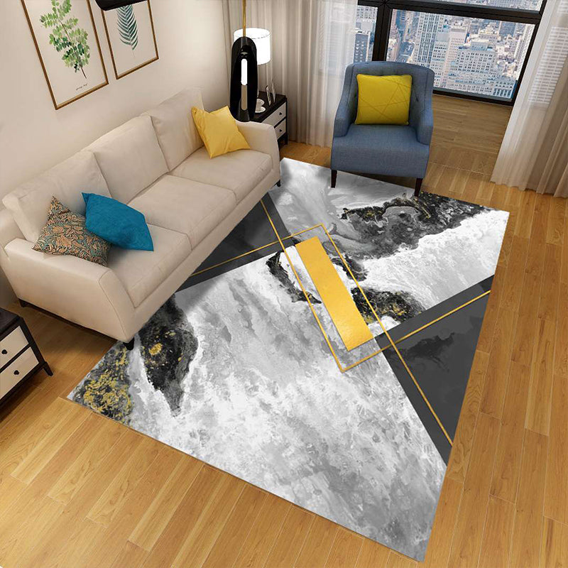 Minimalist 3D Geometric Rug Multi-Color Polypropylene Area Carpet Pet Friendly Anti-Slip Machine Washable Rug for Great Room Clearhalo 'Area Rug' 'Rug' 2140478