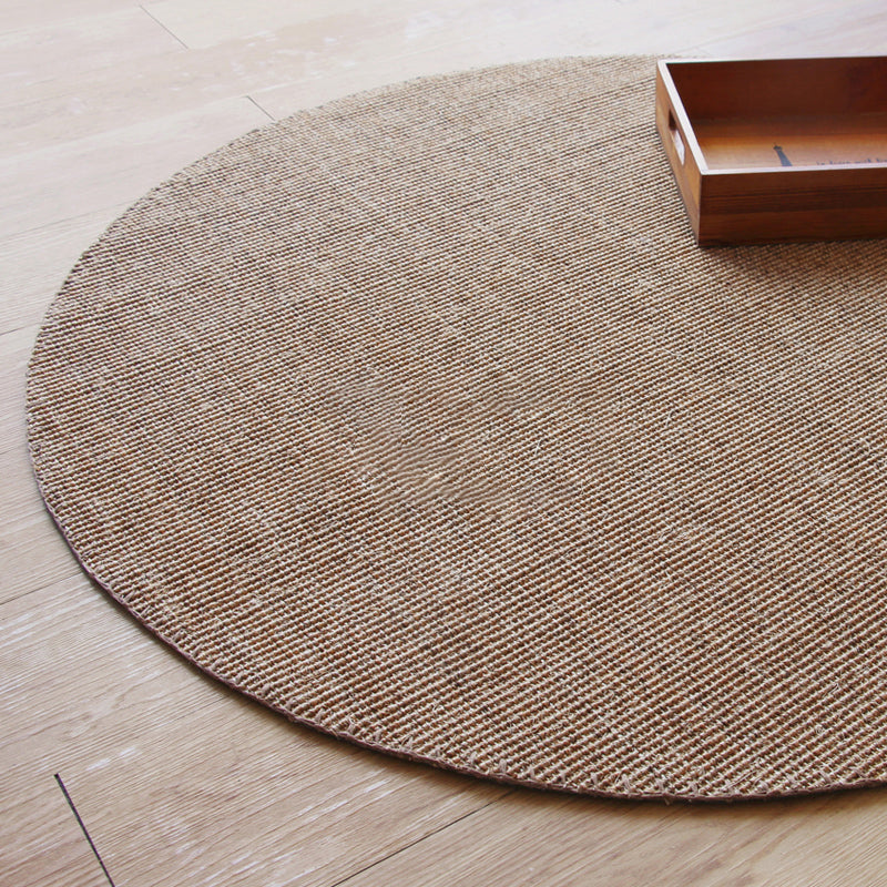 Eco-Friendly Brown Plain Rug Sisal Weaving Lodge Rug Pet Friendly Non-Slip Washable Rug for Bedroom Clearhalo 'Area Rug' 'Rug' 2140738