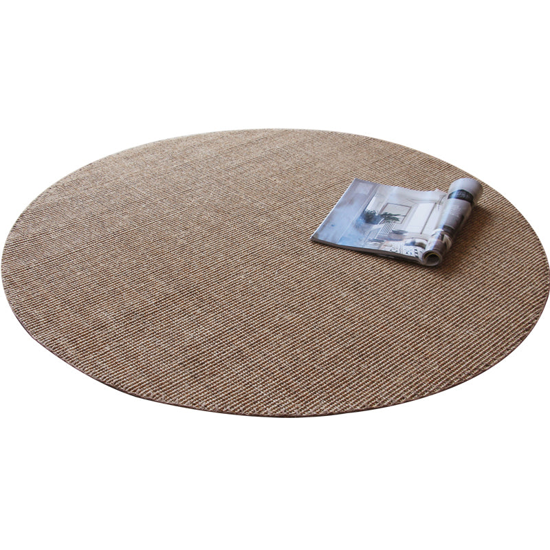 Eco-Friendly Brown Plain Rug Sisal Weaving Lodge Rug Pet Friendly Non-Slip Washable Rug for Bedroom Clearhalo 'Area Rug' 'Rug' 2140742
