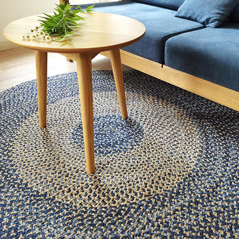 Decorative Farmhouse Rug Multicolor Concentric Geometric Rug Washable Stain Resistant Anti-Slip Backing Rug for Great Room Blue Clearhalo 'Area Rug' 'Rug' 2140763