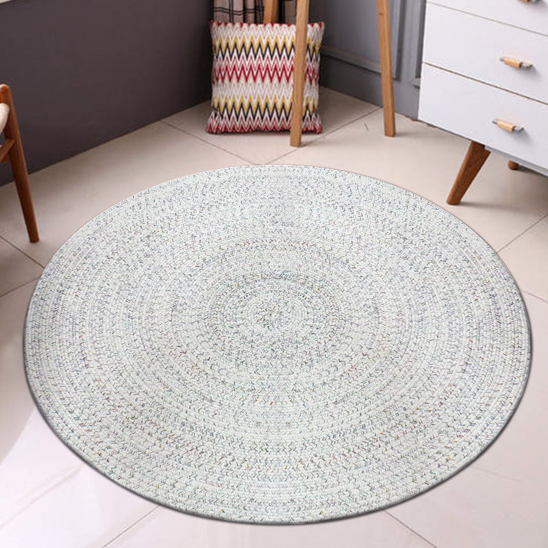 Stylish Multi Colored Plain Rug Polypropylene Cottage Carpet Stain Resistant Anti-Slip Backing Washable Rug for Sitting Room White Clearhalo 'Area Rug' 'Rug' 2140770