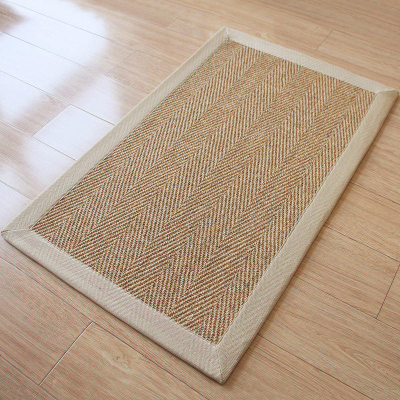 Lodge Tearoom Rug Brown Plain Area Carpet Sisal Fiber Non-Slip Stain Resistant Machine Washable Rug Beige Clearhalo 'Area Rug' 'Rug' 2140834