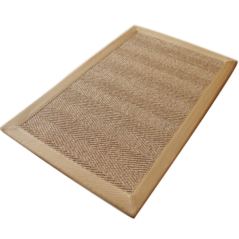 Lodge Tearoom Rug Brown Plain Area Carpet Sisal Fiber Non-Slip Stain Resistant Machine Washable Rug Clearhalo 'Area Rug' 'Rug' 2140837